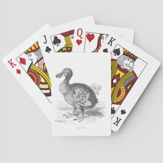 Dodo Bird Illustration Playing Cards (Back)