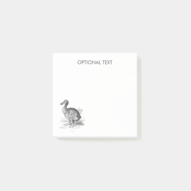Dodo Bird Illustration Post-it Notes (Front)