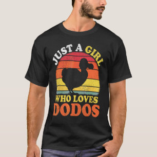 Dodo Bird Vintage Just A Girl Who Loves Dodos T-Shirt