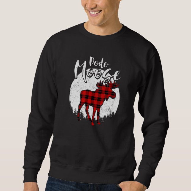 Dodo Moose Red Plaid Buffalo Matching Family Pajam Sweatshirt (Front)