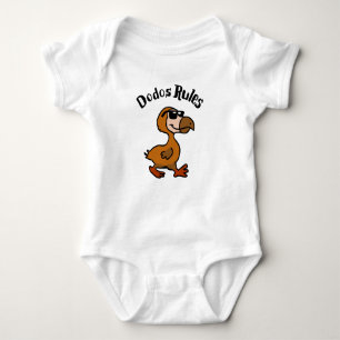 Dodo rules   choose background colour baby bodysuit