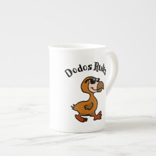 Dodo rules   choose background colour bone china mug
