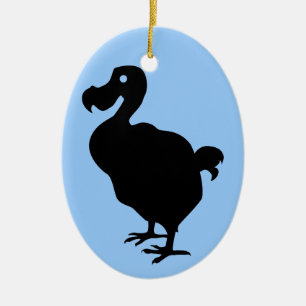 Dodo Silhouette Ceramic Tree Decoration