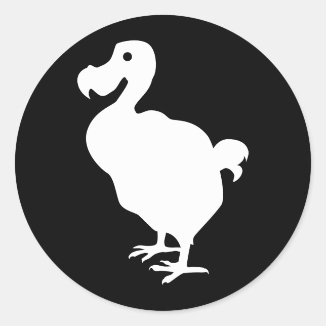 Dodo Silhouette Classic Round Sticker (Front)