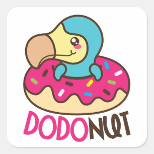 Dodonut (doughnut) Square Stickers
