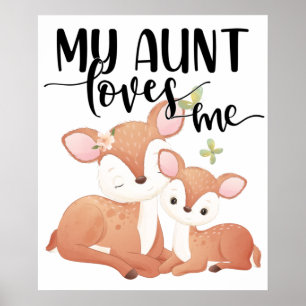 Doe and Fawn My Aunt Loves Me Poster