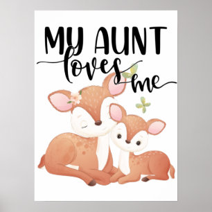 Doe and Fawn My Aunt Loves Me Poster