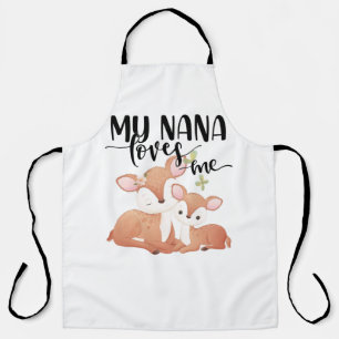 Doe and Fawn My Nana Loves Me Apron