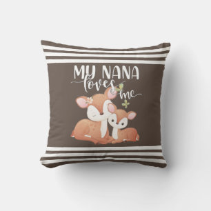 Doe and Fawn My Nana Loves Me Cushion