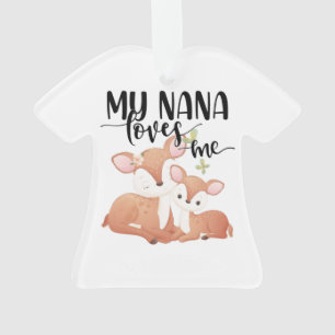 Doe and Fawn My Nana Loves Me Ornament