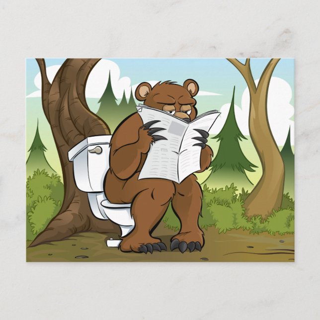 Does a Bear Crap In The Woods Postcard (Front)