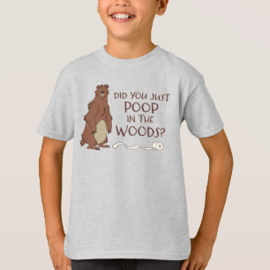Does A Bear Poop In The Woods? Funny Bear T-Shirt