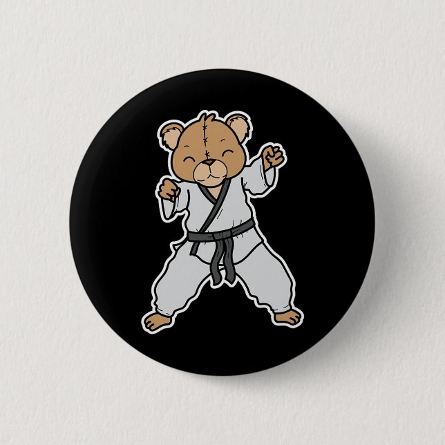 Does Karate  6 Cm Round Badge (Front)