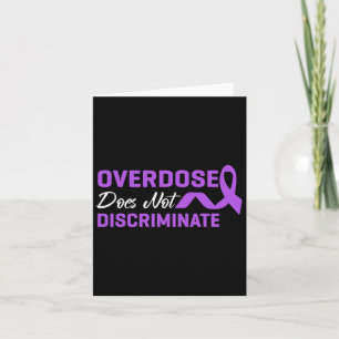 Does Not Discriminate Purple Awareness Ribbon 2 Card