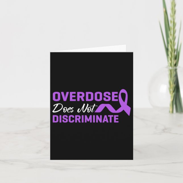Does Not Discriminate Purple Awareness Ribbon 2  Card (Front)