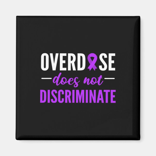 Does Not Discriminate Purple Ribbon Design Quote  Magnet (Front)