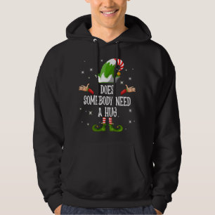 Does Somebody Need A Hug Elf Family Matching Chris Hoodie