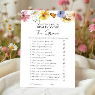 Does The Bride Really Know The Groom Game Card