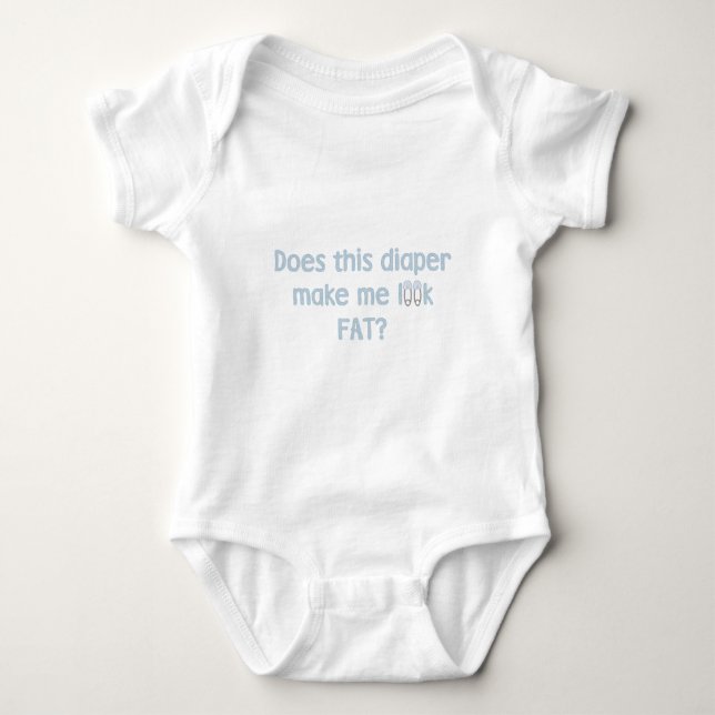 Does this diaper make me look fat - blue baby bodysuit (Front)