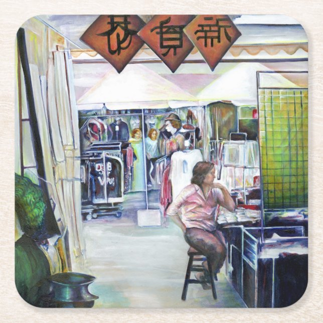 Does This Dragon come with Training Wheels? Square Paper Coaster (Front)