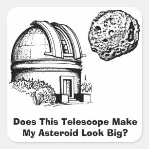 Does This Telescope Make My Asteroid Look Big? Square Sticker