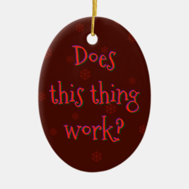 Does This Thing Work? Ceramic Tree Decoration (Front)