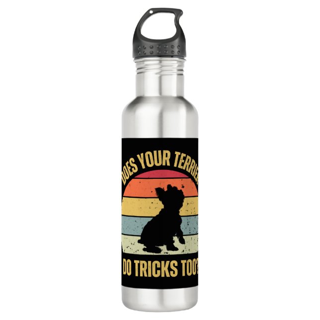 Does Your Terrier Do Tricks Too 710 Ml Water Bottle (Front)