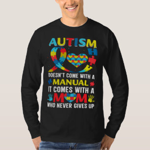 Doesn t Come With A Manual Women Autism Awareness  T-Shirt