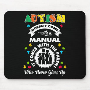 Doesnt Come With A Manual Puzzle Cool Autism Aware Mouse Pad