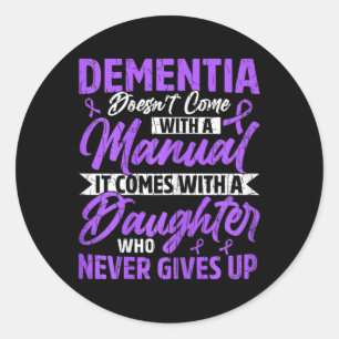 Doesn't Come With Manual Alzheimerheimer Awareness Classic Round Sticker