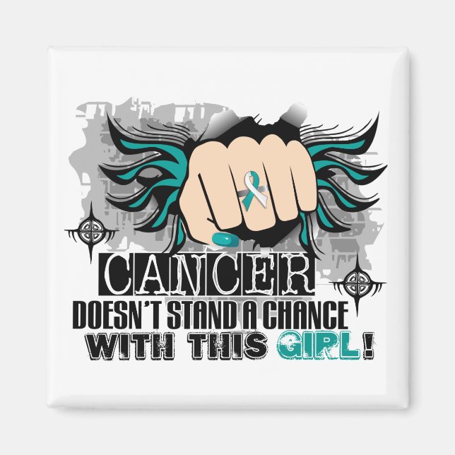 Doesn't Stand A Chance Cervical Cancer Magnet (Front)