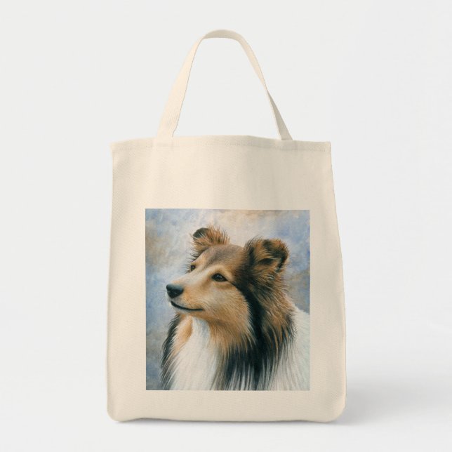 Dog 122 Sheltie Collie Tote Bag (Front)