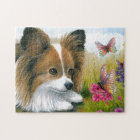 Dog 123 Papillon dog with Butterflies