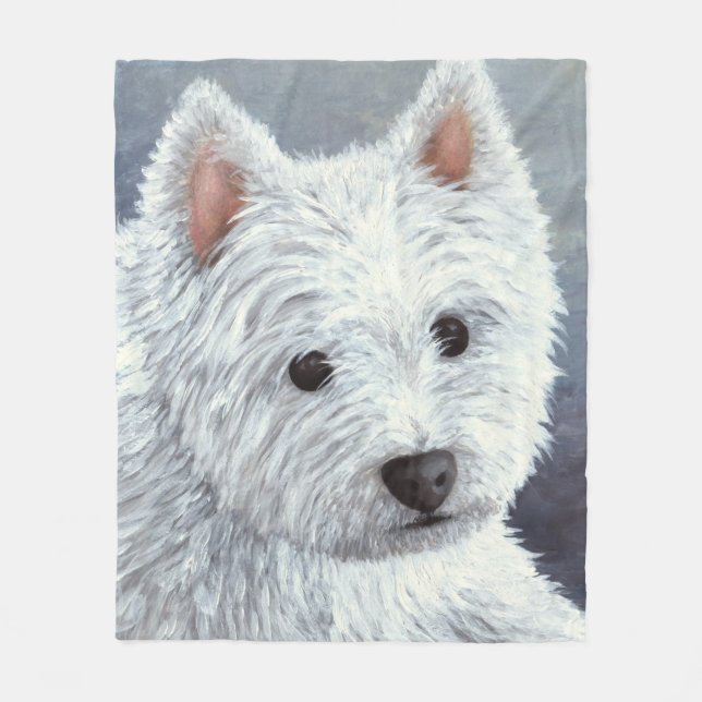Dog 137 Westie Fleece Blanket (Front)