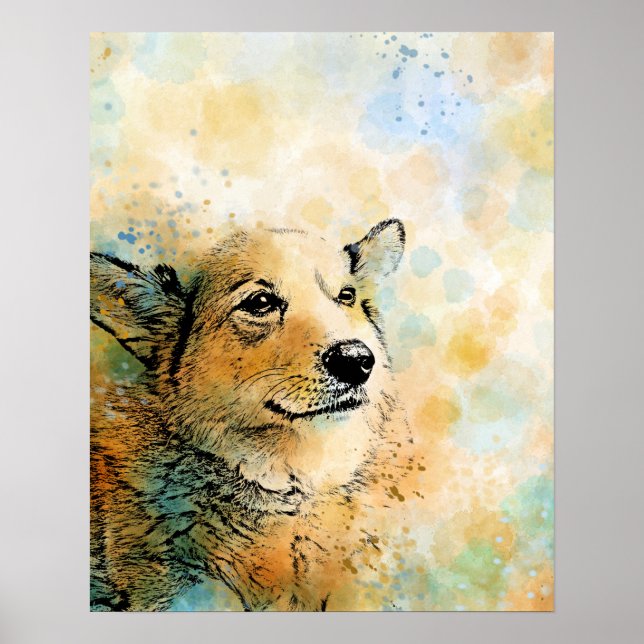 dog 143 Corgi Poster (Front)