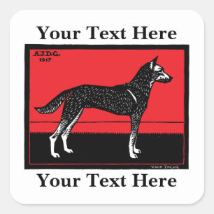 Dog (1917) Julie de Graag Square Sticker