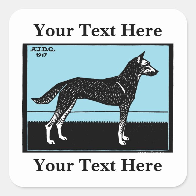 Dog (1917) Julie de Graag Square Sticker (Front)