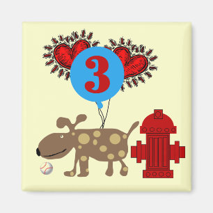 Dog 3rd Birthday Tshirts and Gifts Magnet