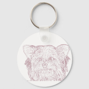 Dog 4 Sketch, Key Chain