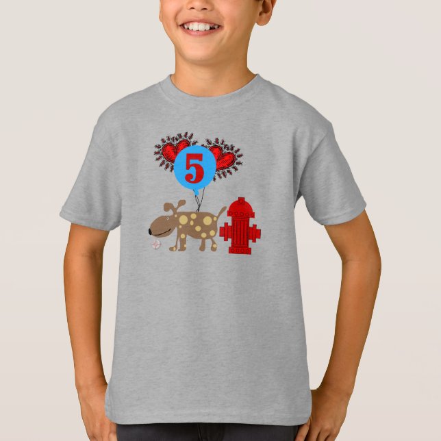 Dog 5th Birthday tshirts and Gifts (Front)