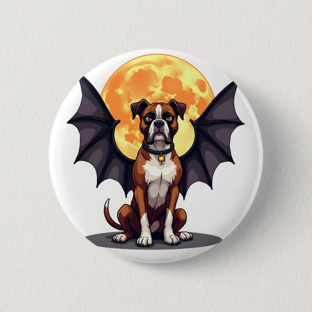 dog 6 cm round badge (Front)