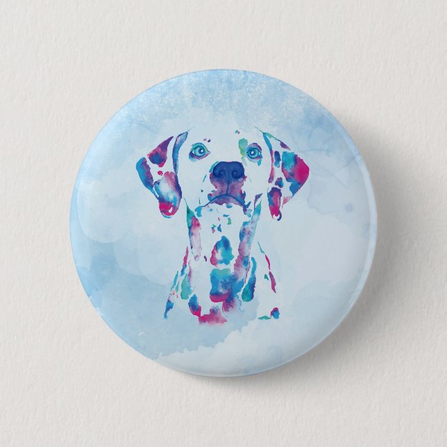 Dog 6 Cm Round Badge (Front)