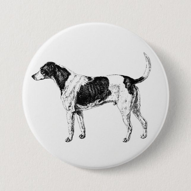 Dog 7.5 Cm Round Badge (Front)