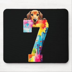 Dog 7 Years Dachshund Birthday Mouse Pad