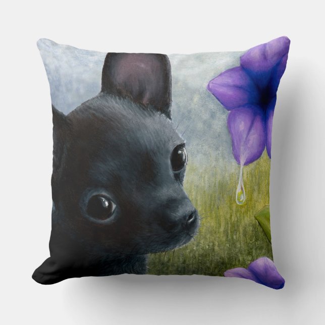Dog 94 black Chihuahua Cushion (Front)