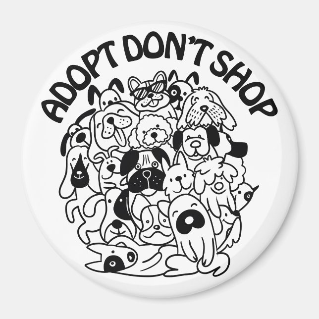 Dog Adoption Rescue Magnet (Front)