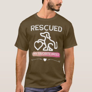 Dog Adoption Rescued Is My Favourite Breed Dog T-Shirt