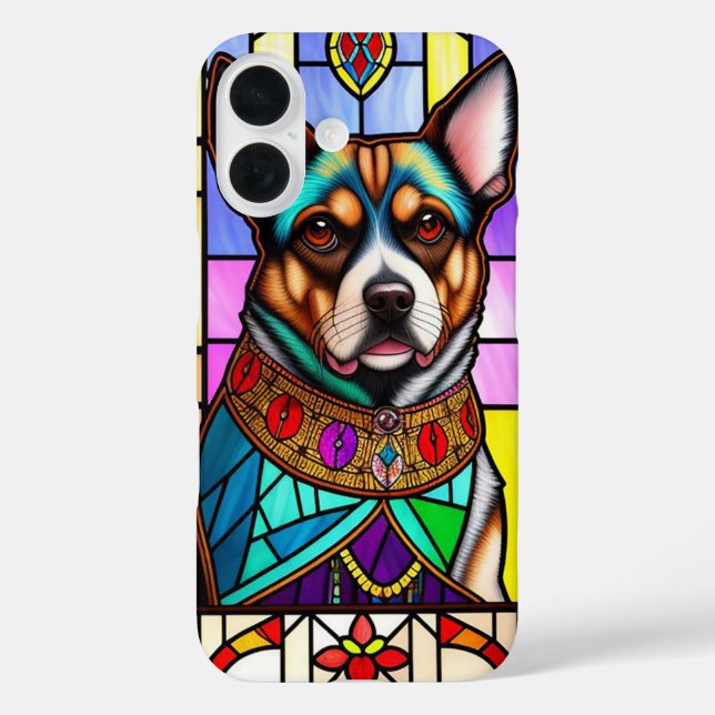 Dog Adorned in Colourful Collar Case-Mate iPhone Case (Back)