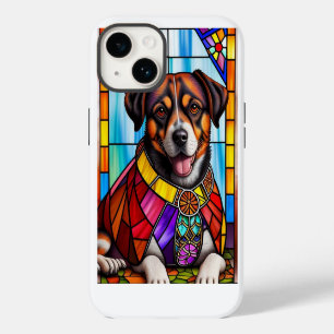 Dog Adorned in Colourful Collar iPhone 14 Case