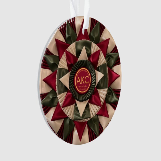 Dog Agility Custom MACH Ribbon Acrylic Christmas Ornament (Front)